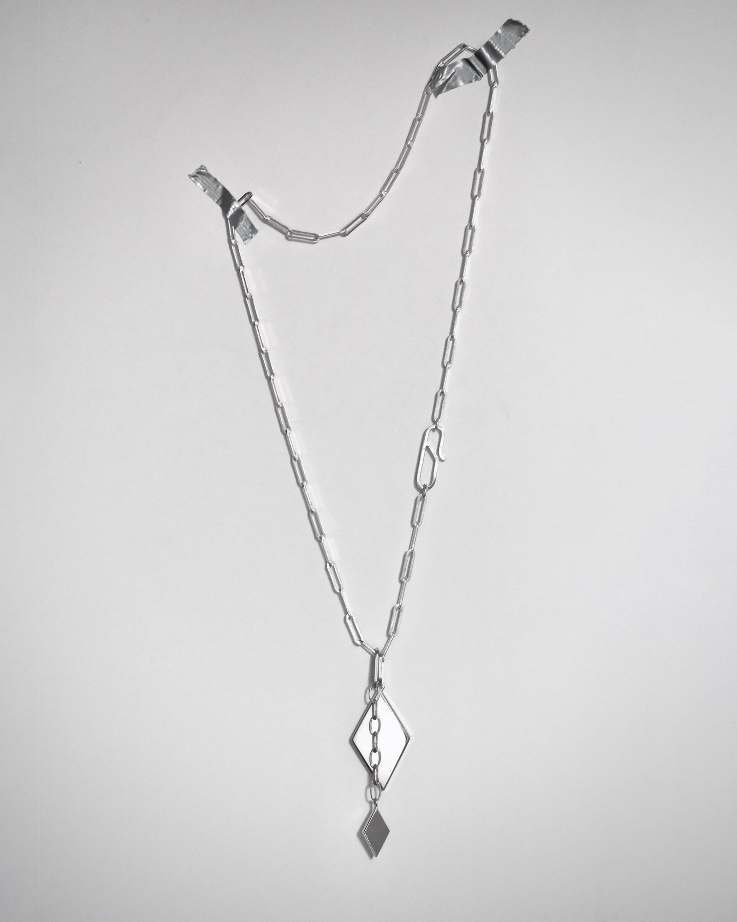 Rhomb Double Pendants & Flat Paperclip Chain