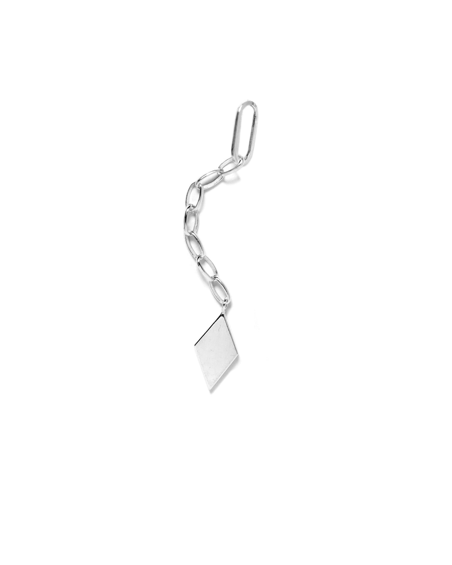 Rhomb Chain Pendant & Flat Paperclip Chain