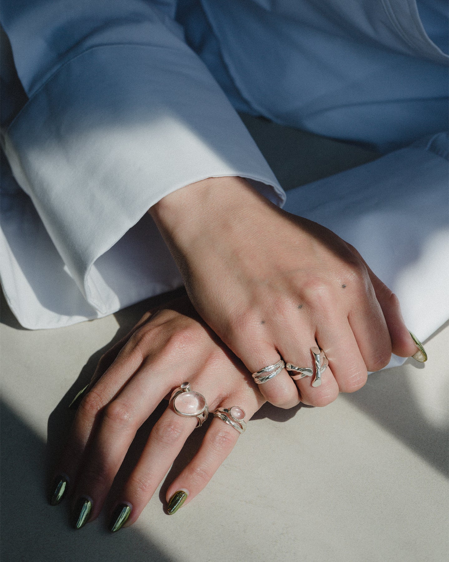 Eroded Elements Clear Quartz Ring.