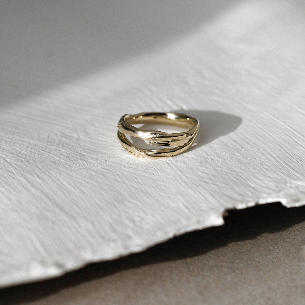 Eroded Elements - 14K Gold Ring