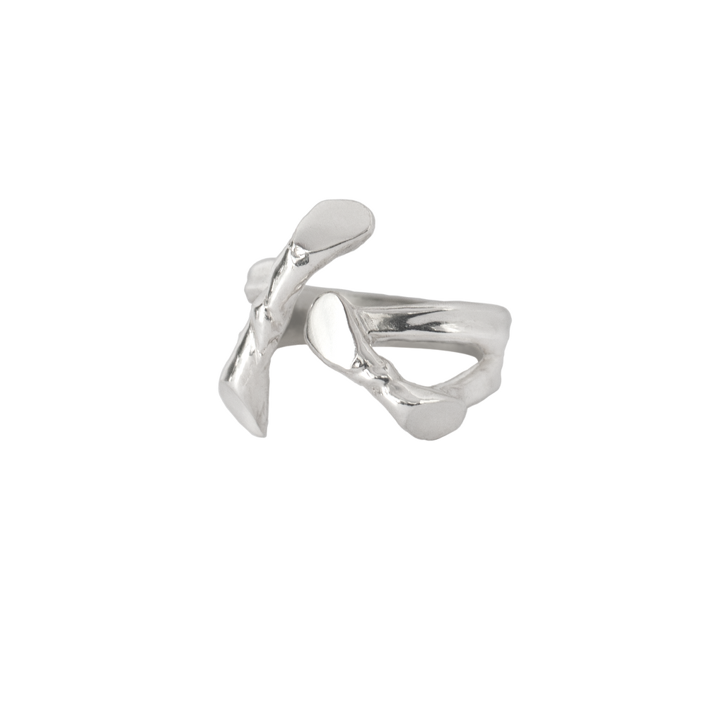 Fuse Ring in 100 % recycled sterling silver from Nordic Urban Mining.